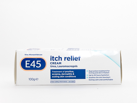 E45 Itch Relief Cream 50g, 100g & Cream pump 500g