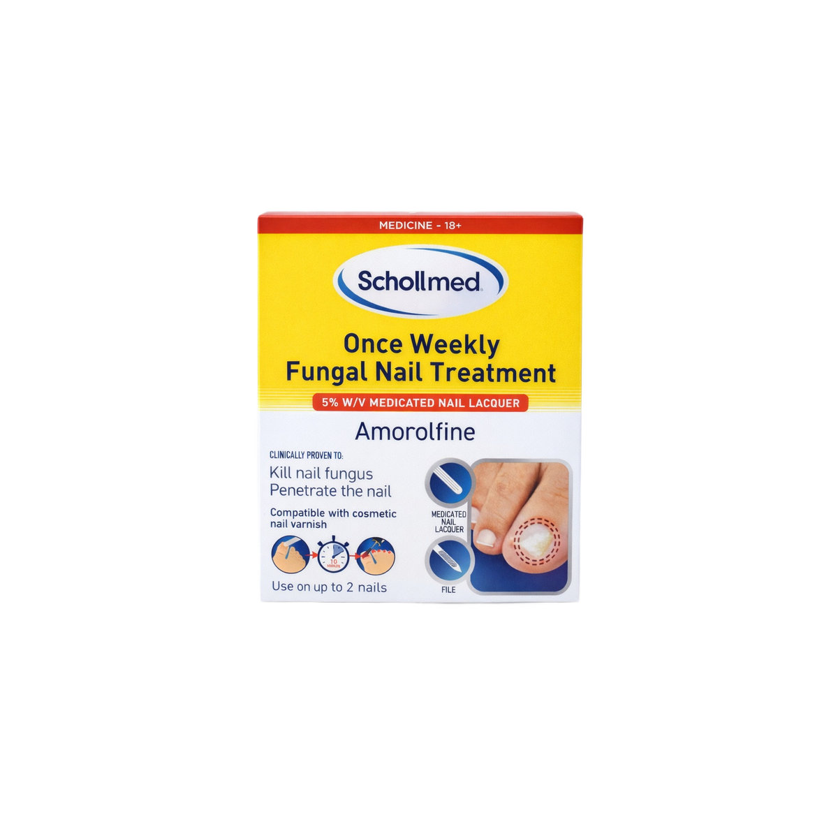 SCHOLLMED ONCE WEEKLY GUNGAL NAIL TREATMENT 5% NAIL LACQUER