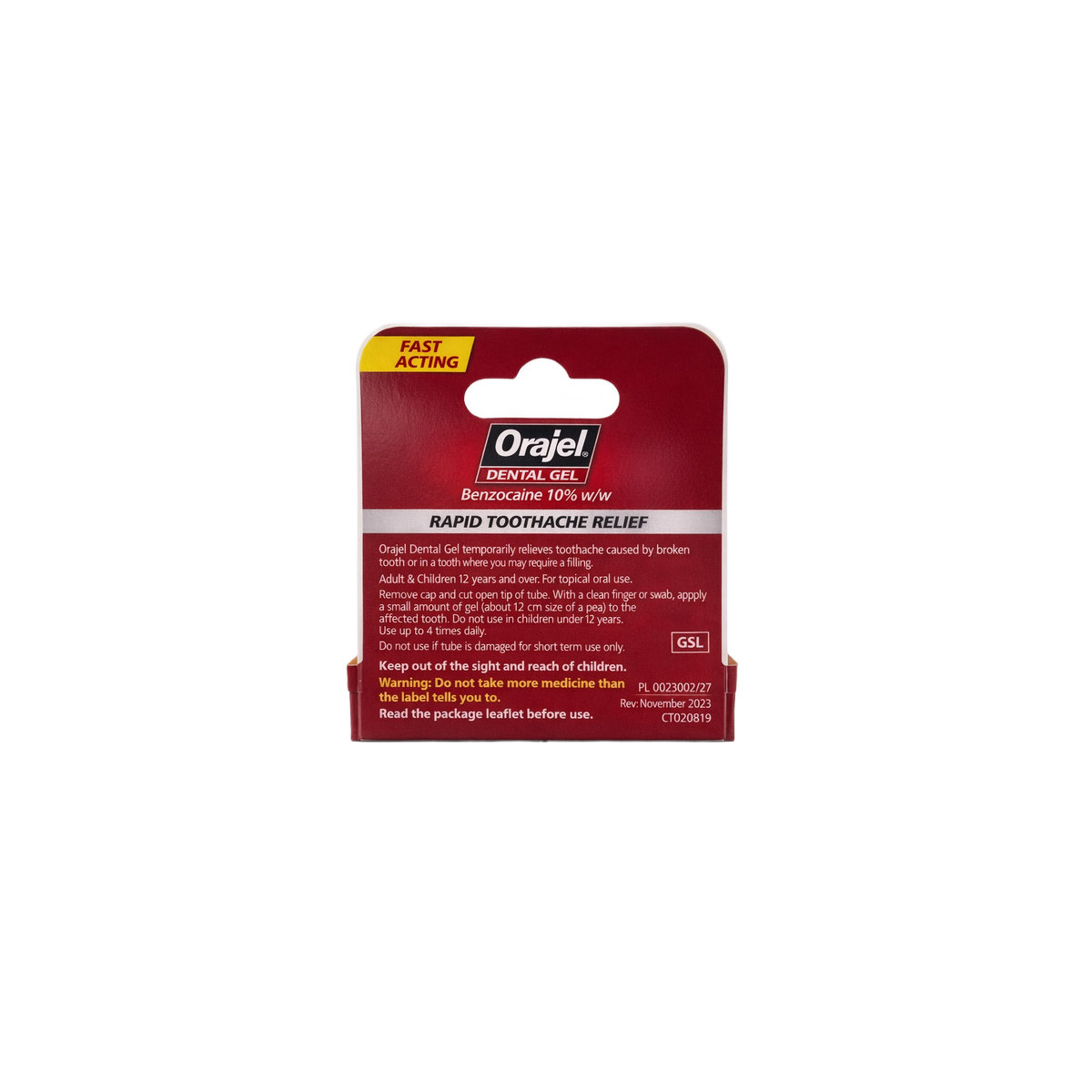Orajel Regular Strength Dental Gel- 5.3g