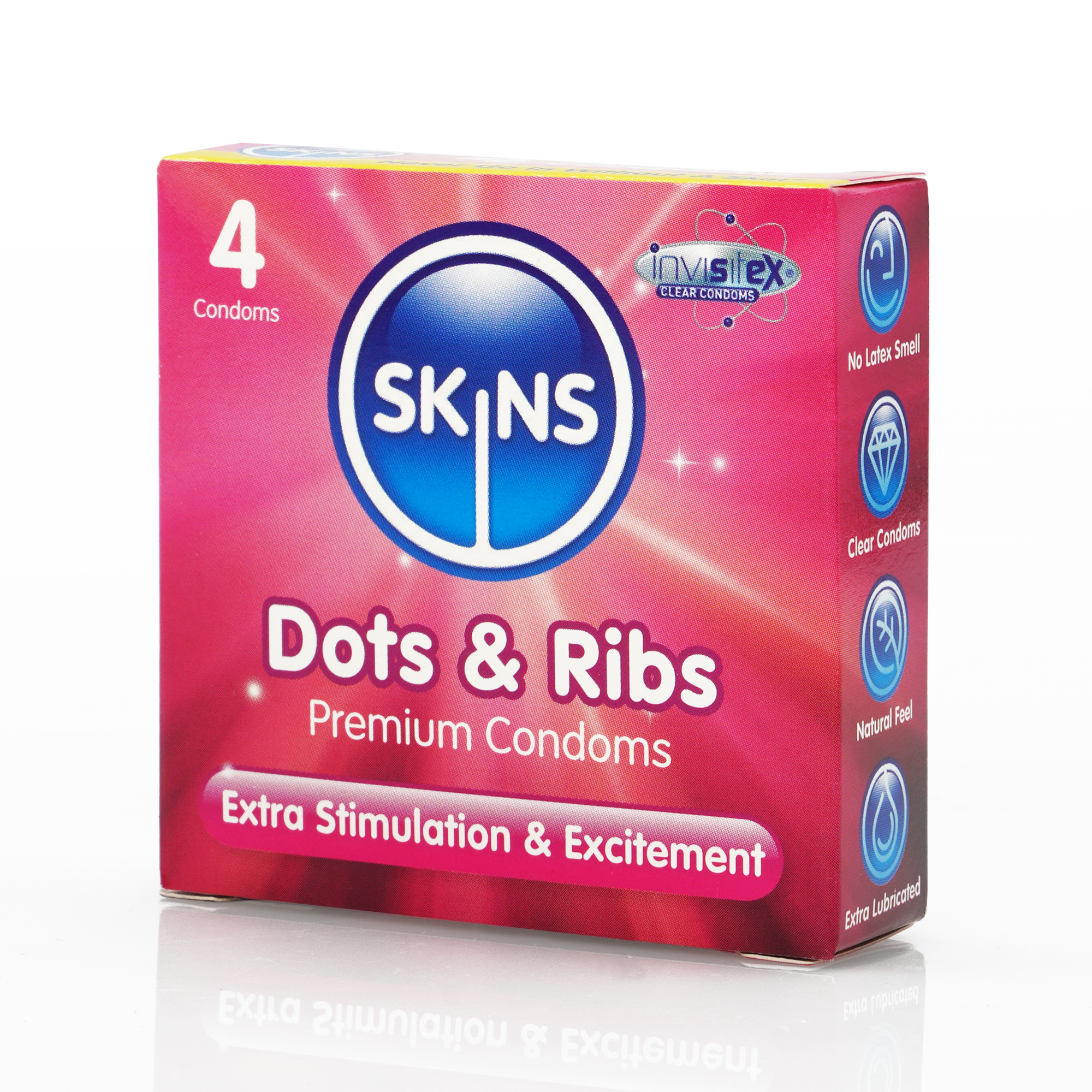 Skins Dots & Ribs Condom-4 pack