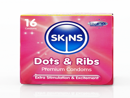 Skins Dots & Ribs Condom-16 pack