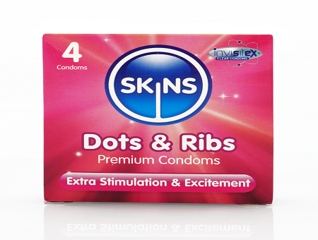 Skins Dots & Ribs Condom-4 pack